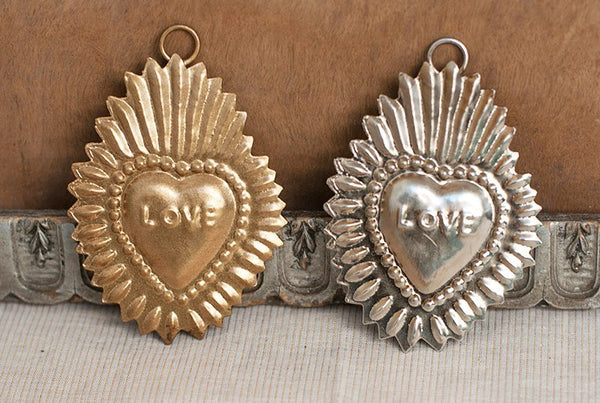 Gold Mini Love Heart Ex-Voto