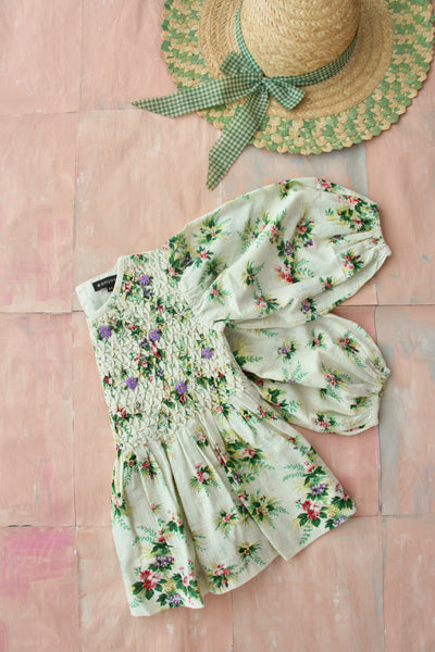 Tropical flower Hand smocked Blouse – Belle Vie Paris