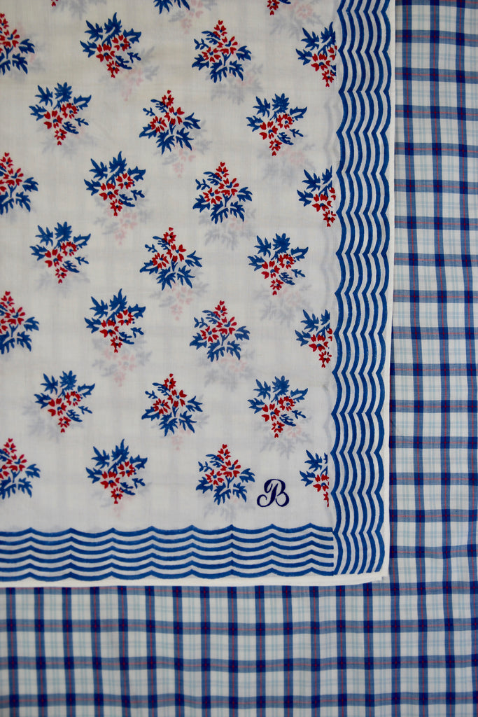 Red/Blue Flowers Scarf