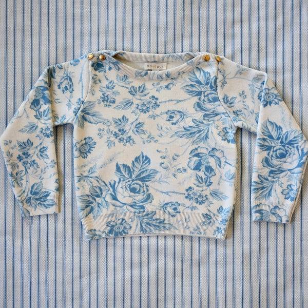 Blue Flower Wallpaper Sweater