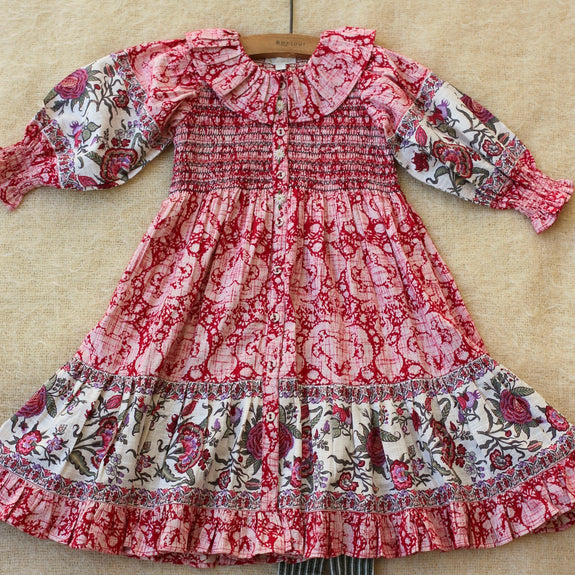 Long Cashmere Print Dress