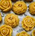 Pure Beeswax Rose Candle