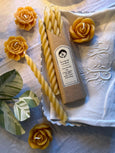 Pure Beeswax Rose Candle