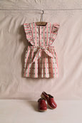Pinafore Dress Striped Wallpaper Pink