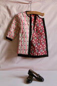 Quilted Wallpaper Pink Coat dress & its scarf
