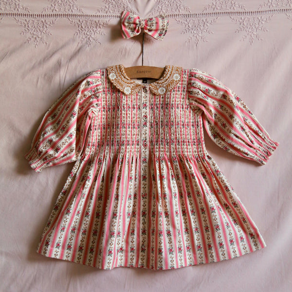 Pink Wallpaper Tunic & its matching hair clip