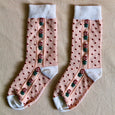 Pink Polka Dot & Flower Socks