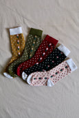 Red Polka Dot & Flower Socks