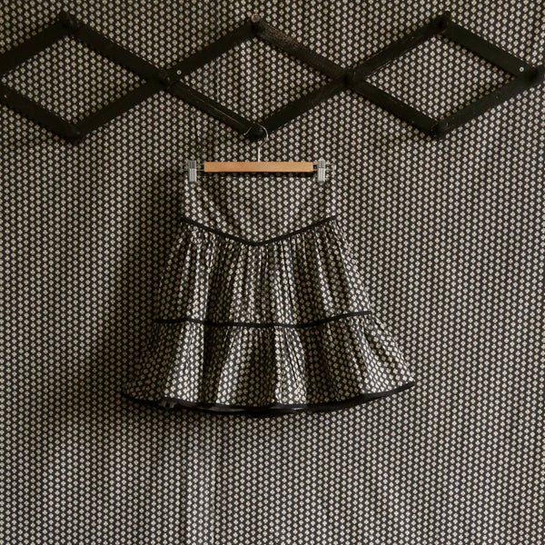 Woman Skirt Black Provençal Print