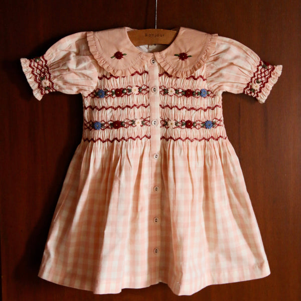 Pink Gingham Stripes Romantic Tunic