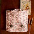 Pink Gingham Quilted School Bag