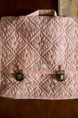 Pink Gingham Quilted School Bag