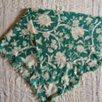 Autumn Green Flowers Wool Shawl