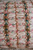 Smocked Cushion Cover with a Flower Garland