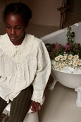 English Embroidery Ivory Iris Blouse