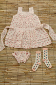 Eléonore Dress and its Printed Rosa Bloom Panties