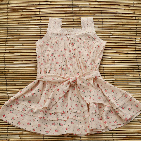 Eléonore Dress and its Printed Rosa Bloom Panties