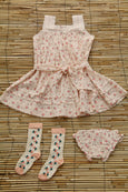 Eléonore Dress and its Printed Rosa Bloom Panties