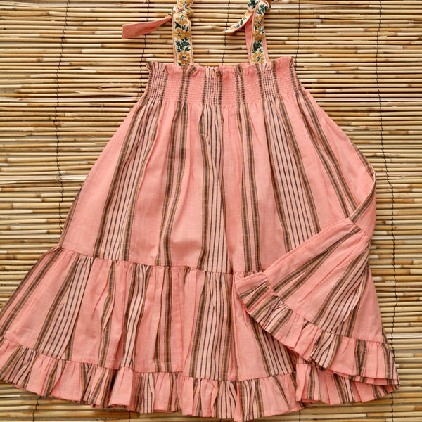 Pink Striped Dress Skirt