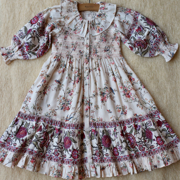 Long Dress of Birds & Flowers