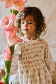 Small Pastel flowers Hand smocked Blouse