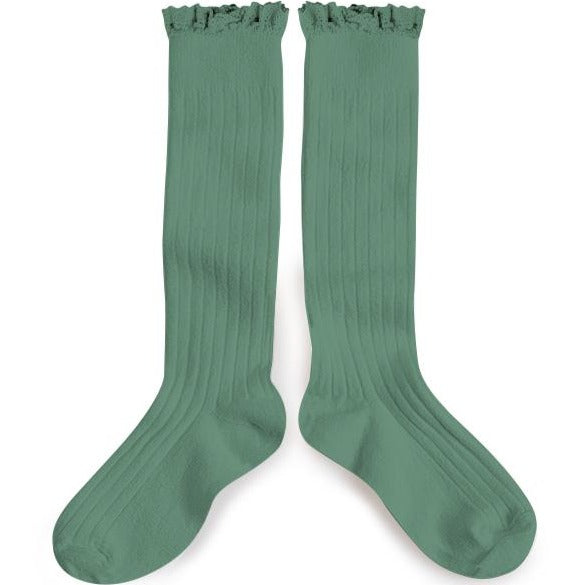 Lace Knee-High Sock Celadon