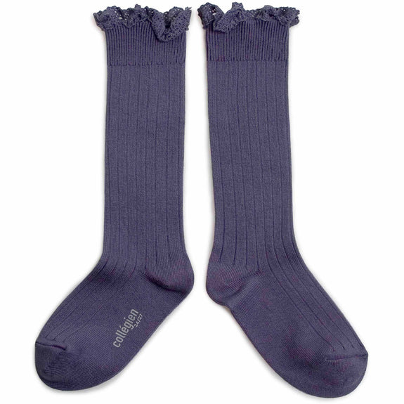 Lace Knee-High Sock Lavender