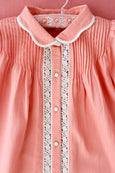 "Madeleine"piqué tunic in bubble gum cotton