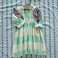 Vichy Mint Check Embroidered Dress