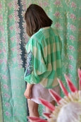 Vichy Mint Check Embroidered Woman Blouse