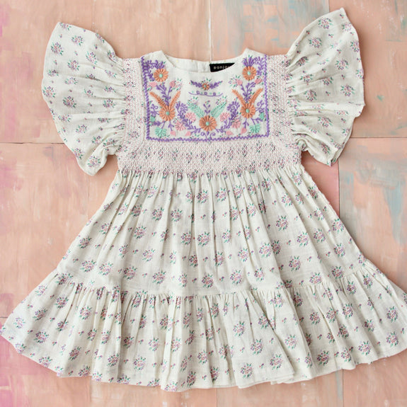 Rosalie Dress with Small Pastel Flowers