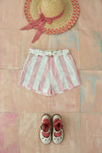 Pink deckchair striped Short and Scarf