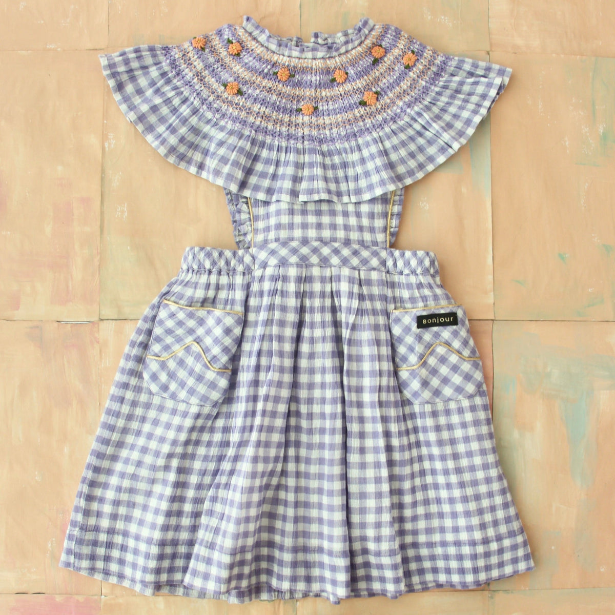 Apron Dress in Aline Print by Bonjour main image 1