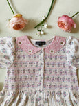 Small Pastel Flowers Tunique Blouse  *EXCLUSIVE*