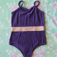 Purple Terry Cloth Disco Swimsuit