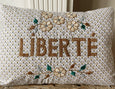 LIBERTÉ Embroidered Pillow
