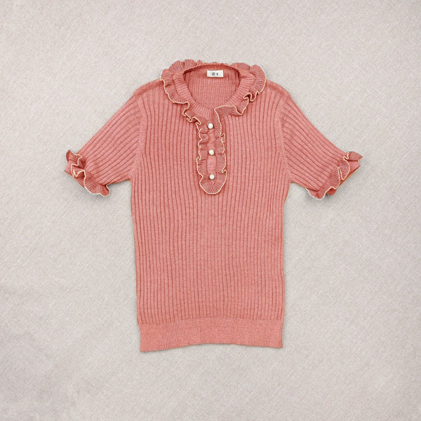 Rose Cotton/Silk Knitted Sweater