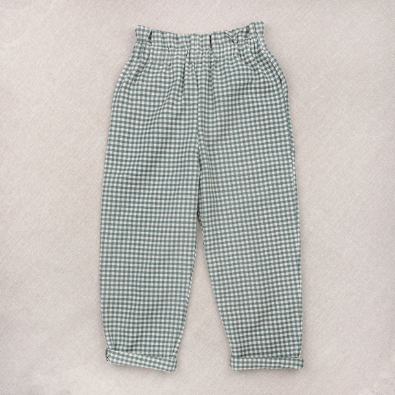 Gingham Teal Trousers
