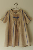 Rosemary Smocked Dress Mattress Blue stripes