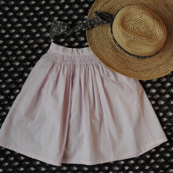 Bobo Skirt Pale Pink stripes