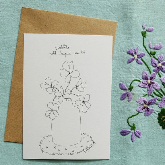 "Violettes" Card
