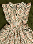 Tile print Apron Dress